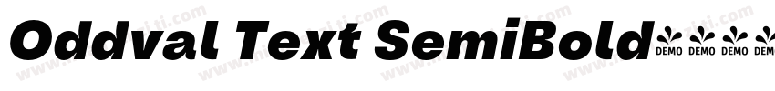 Oddval Text SemiBold字体转换